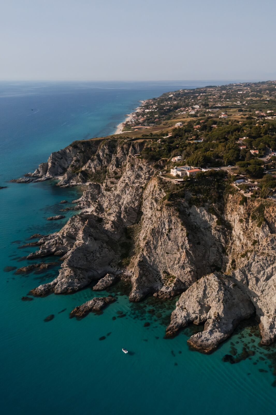 Aerial view of the cape and the sea